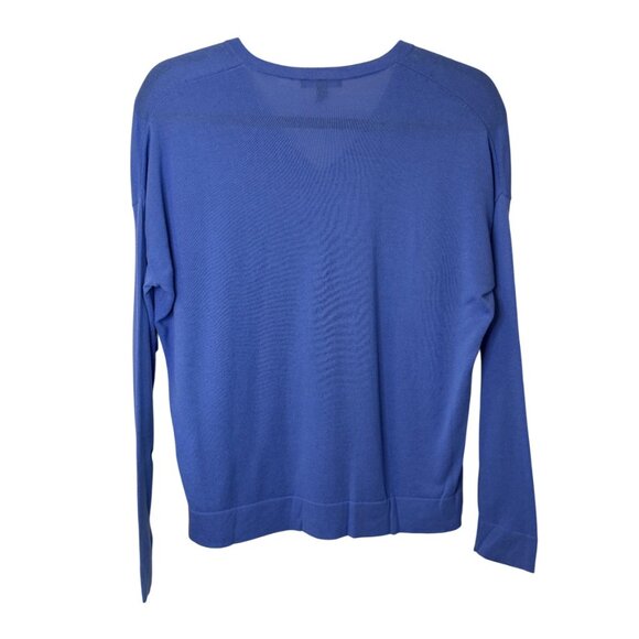 Eileen Fisher blue oversized V-neck tunic sweater size XXS - Picture 5 of 7